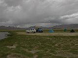Tibet Kailash 04 Saga to Kailash 17 Our Campsite about 40km after Paryang In deteriorating weather, we camped 43km past Paryang, near several roadside Khampa tents. We were warned to watch our stuff carefully as thefts have occurred here.